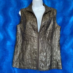 Chico’s Bronze Vest NWT size 1